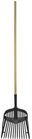 utility fork with wooden pole image
